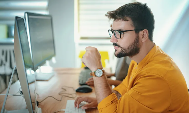 Software developer at the office